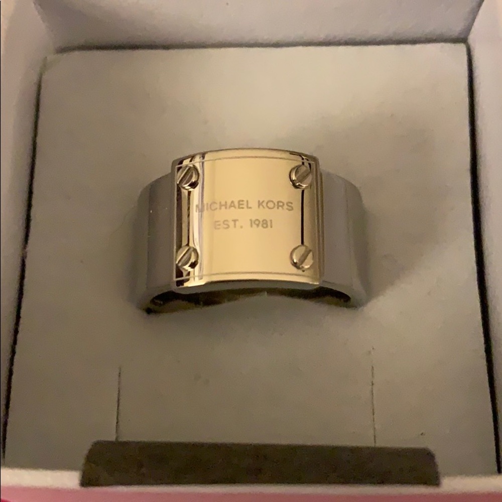 Michael Kors Logo Plate Ring